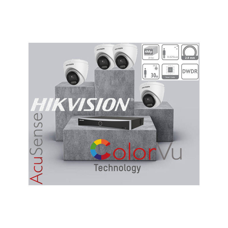 Best SET-4-HIKVISION-4MP-IP-ColorVu-smart hybrid+AcuSense-DS-2CD1347G2H-LIU from alarmsystemy at only 798,90 €