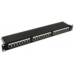 19" Patch panel NRPP-24 x RJ45 CAT5E -1U - RACK skrine a príslušenstvo