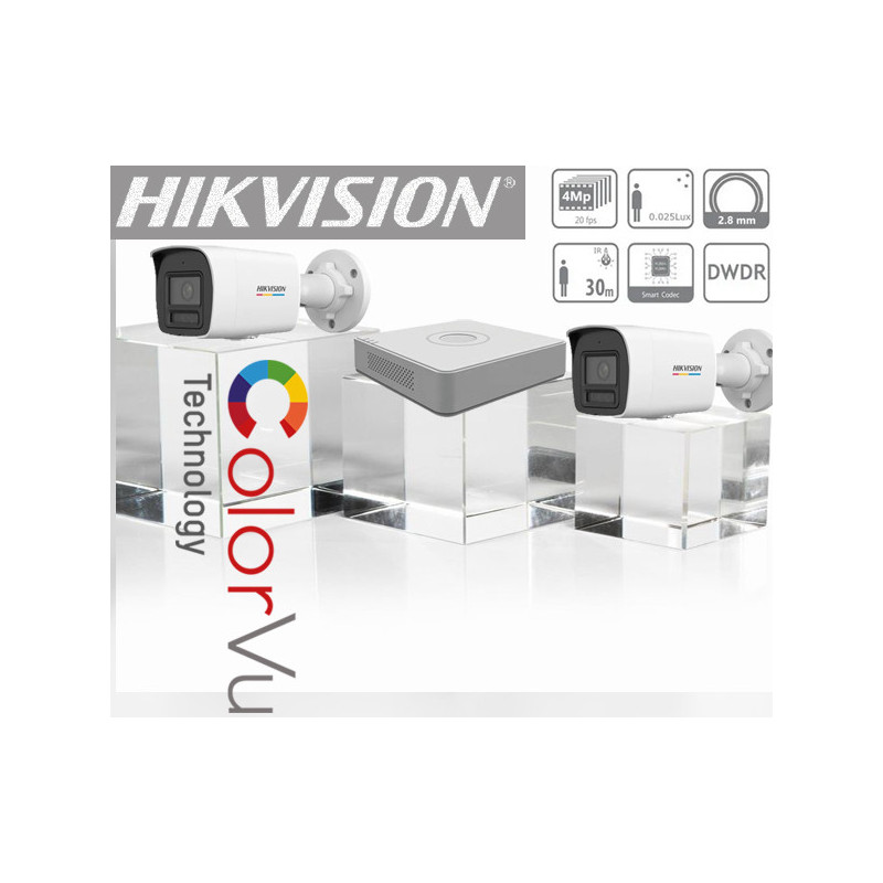 Best SET-2-HIKVISION-4MP-IP-ColorVu-SMART hybrid-DS-2CD1047G2H-LIU-UHD2K-IR30m from alarmsystemy at only 441,95 €