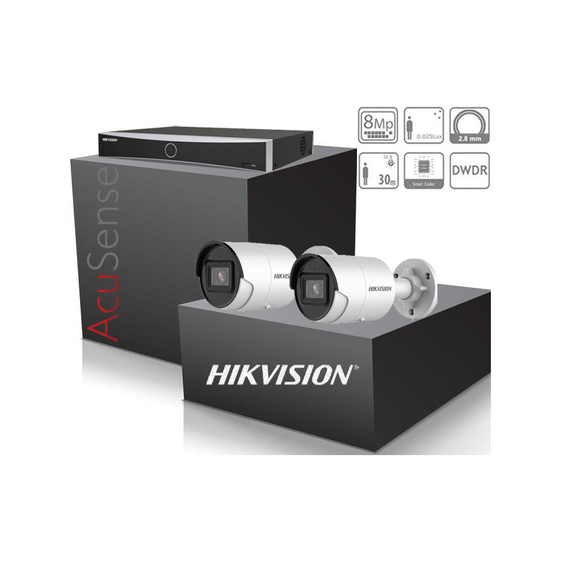 Best SET-2-HIKVISION-8MP-IP-AcuSense-DS-2CD2083G2-IU-UHD4K-IR30m from alarmsystemy at only 645,65 €