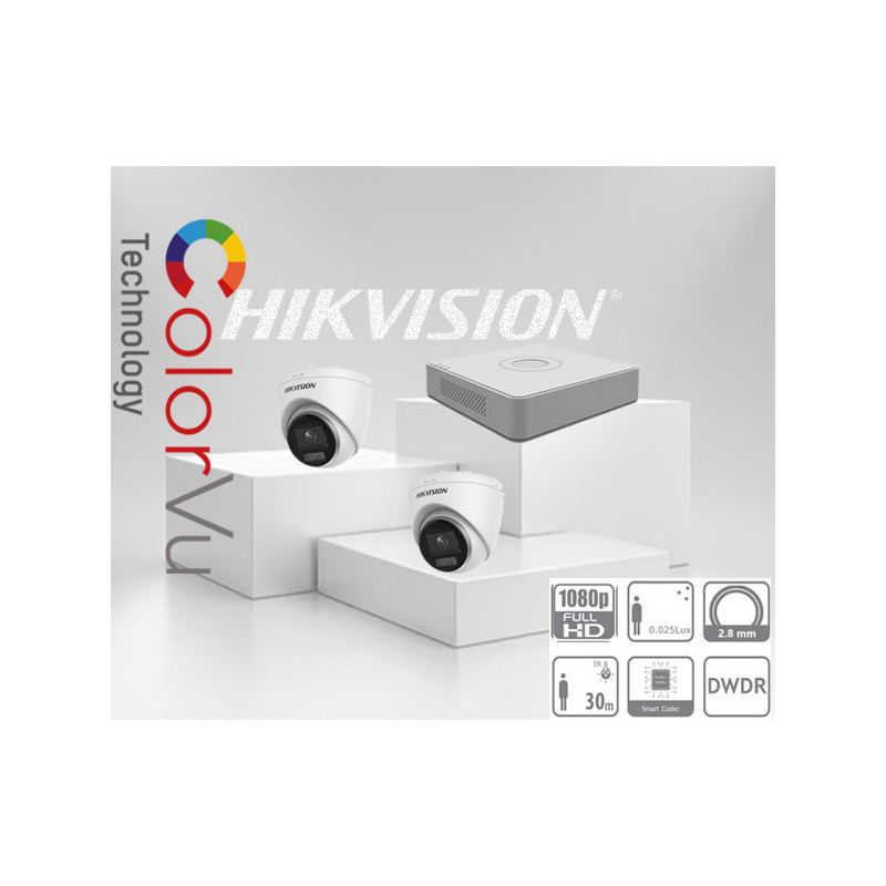 Best SET-2-HIKVISION-2MP-IP-ColorVu-DS-2CD1327G2H-L-FULL HD-IR30m from alarmsystemy at only 349,80 €