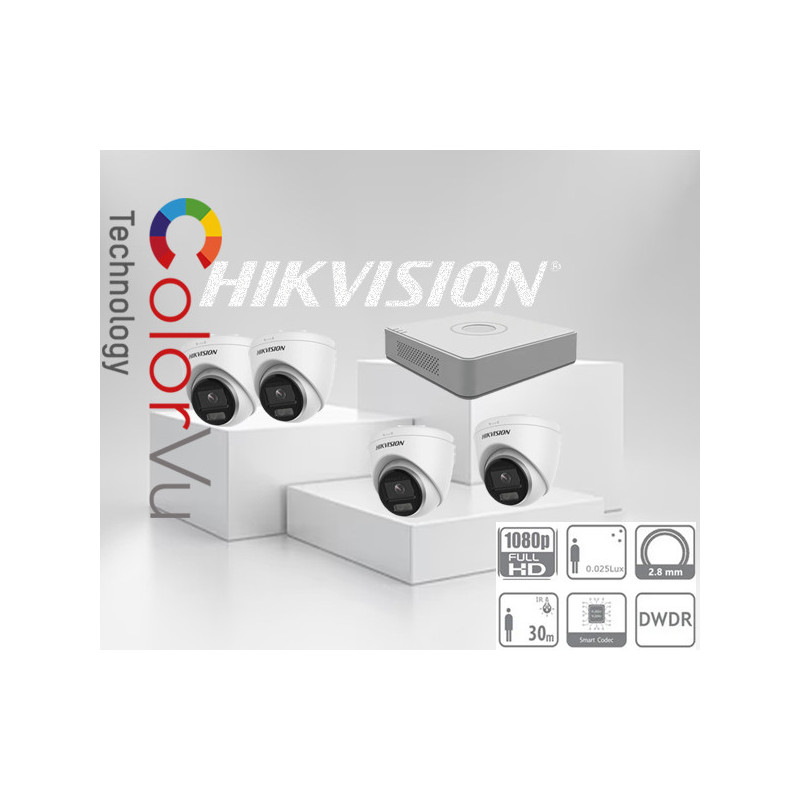 SET-4-HIKVISION-2MP-IP-ColorVu-DS-2CD1327G2H-LIU-FULL HD-IR30m - KA...